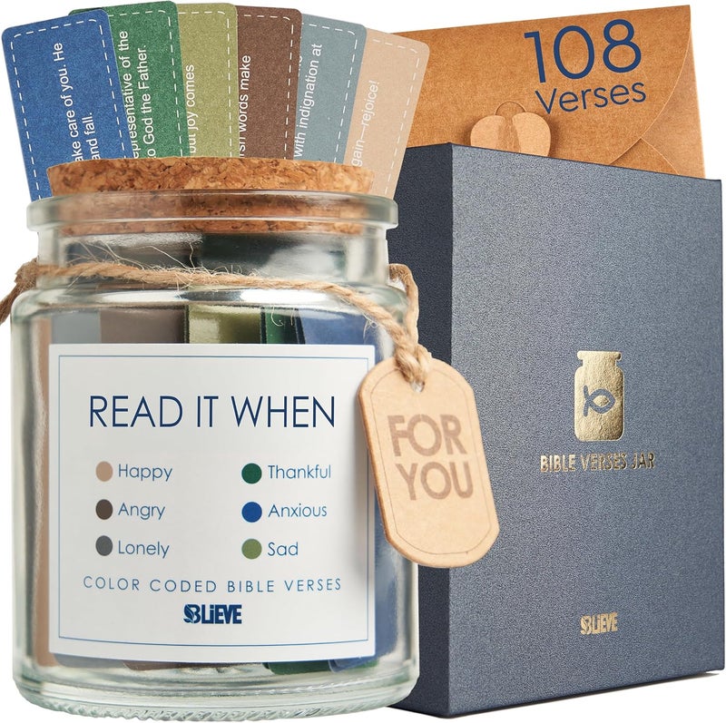 Believe - Bible Verse Jar, Read Me When Bible Verses Jar For Daily Encouragement, Christian Christmas Gifts For Men, Inspirational Stockings Stuffers, Religious Graduation Gifts (Men) - Image 1